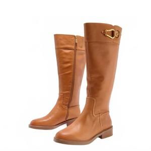 NEW VINCE CAMUTO women's andalian leather riding boots in golden walnut